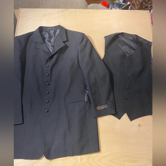 Lucci Suit Jacket with Matching Vest 48 R (H) - Picture 2 of 14